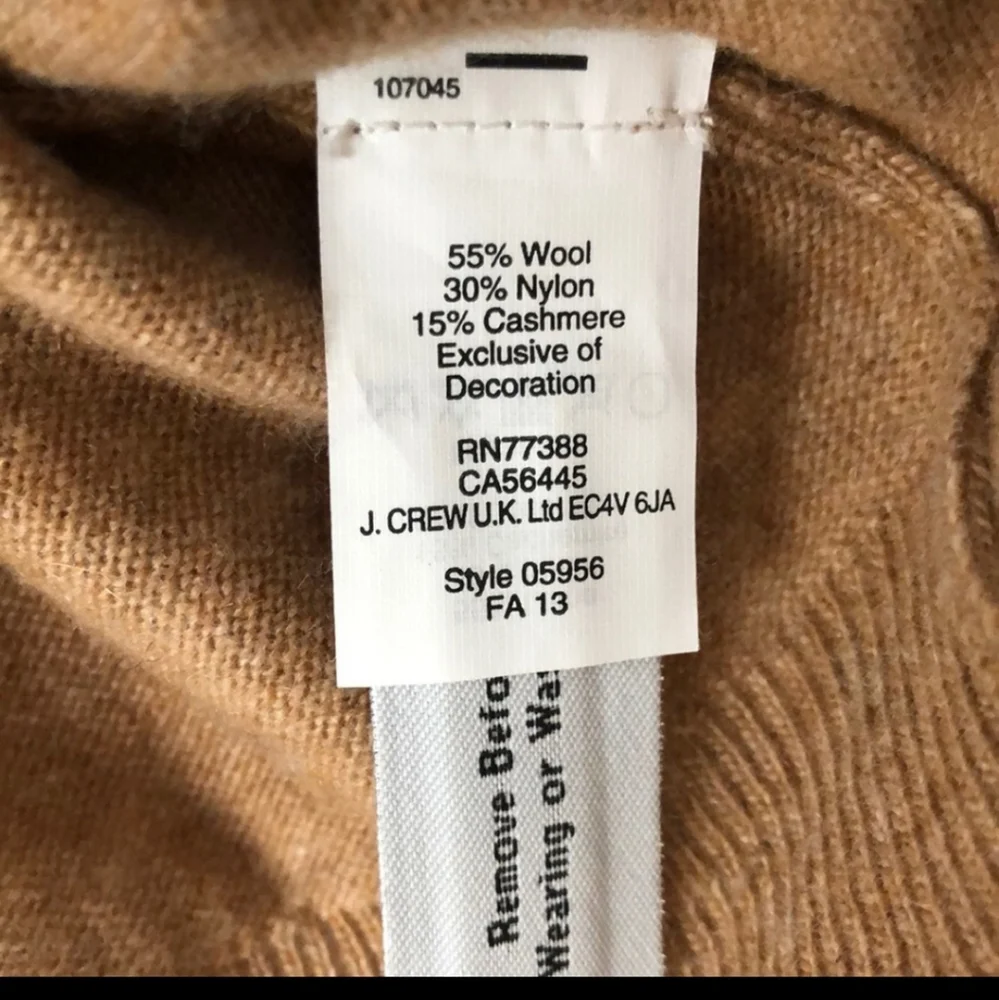 J CREW Cashmere blend Camel Sweater EUC - Size XS